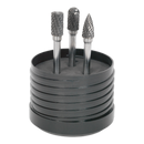 Sealey SDBK3 3pc Tungsten Carbide Rotary Burr Set