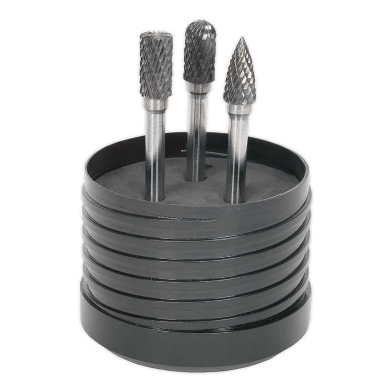 Sealey SDBK3 3pc Tungsten Carbide Rotary Burr Set