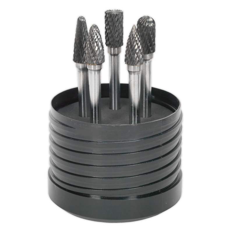 Sealey SDBK5 5pc Tungsten Carbide Rotary Burr Set