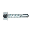 Sealey SDHX5525 5.5 x 25mm Zinc Plated Self Drilling Hex Head Screw - Pack of 100