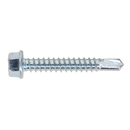 Sealey SDHX5538 5.5 x 38mm Zinc Plated Self Drilling Hex Head Screw - Pack of 100