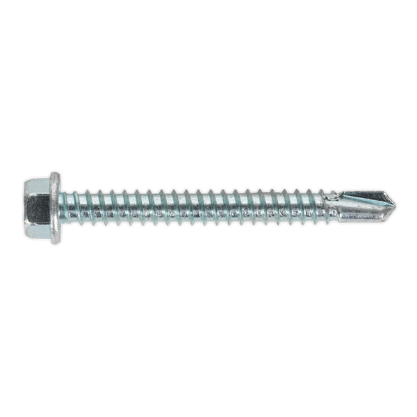 Sealey SDHX5550 5.5 x 50mm Zinc Plated Self Drilling Hex Head Screw - Pack of 100