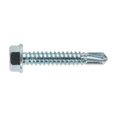 Sealey SDHX6338 6.3 x 38mm Zinc Plated Self Drilling Hex Head Screw - Pack of 100