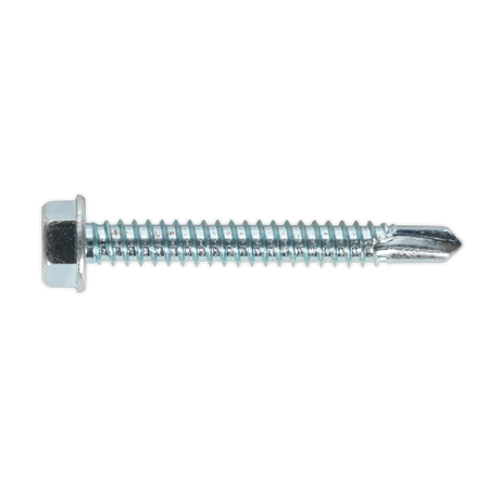 Sealey SDHX6350 6.3 x 50mm Zinc Plated Self Drilling Hex Head Screw - Pack of 100