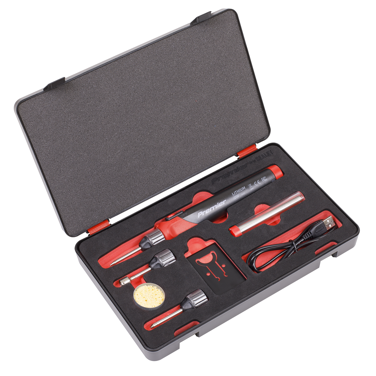 Sealey SDL11 30W Lithium-ion Rechargeable Soldering Iron Kit