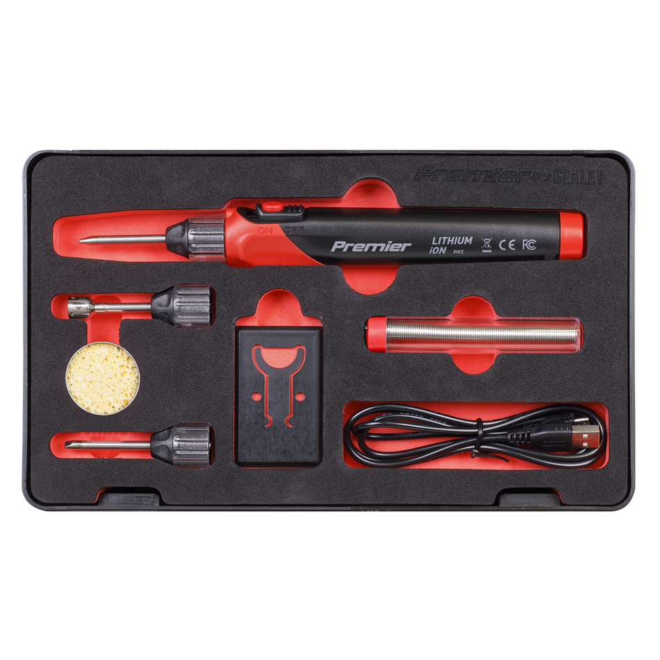 Sealey SDL11 30W Lithium-ion Rechargeable Soldering Iron Kit