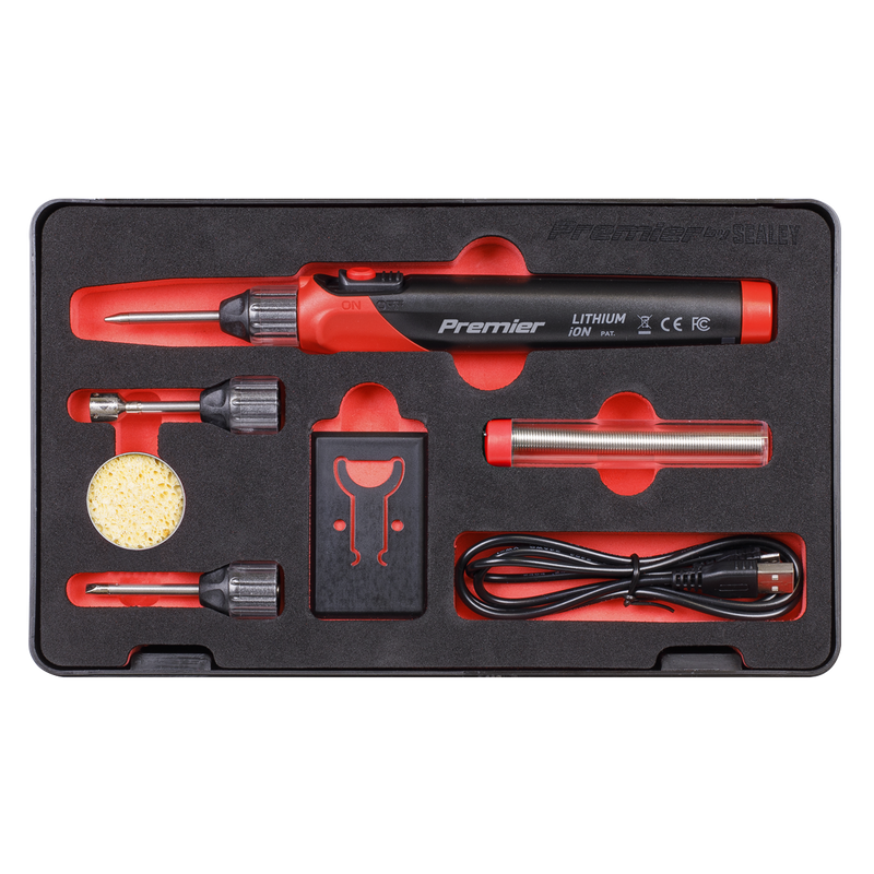 Sealey SDL11 30W Lithium-ion Rechargeable Soldering Iron Kit