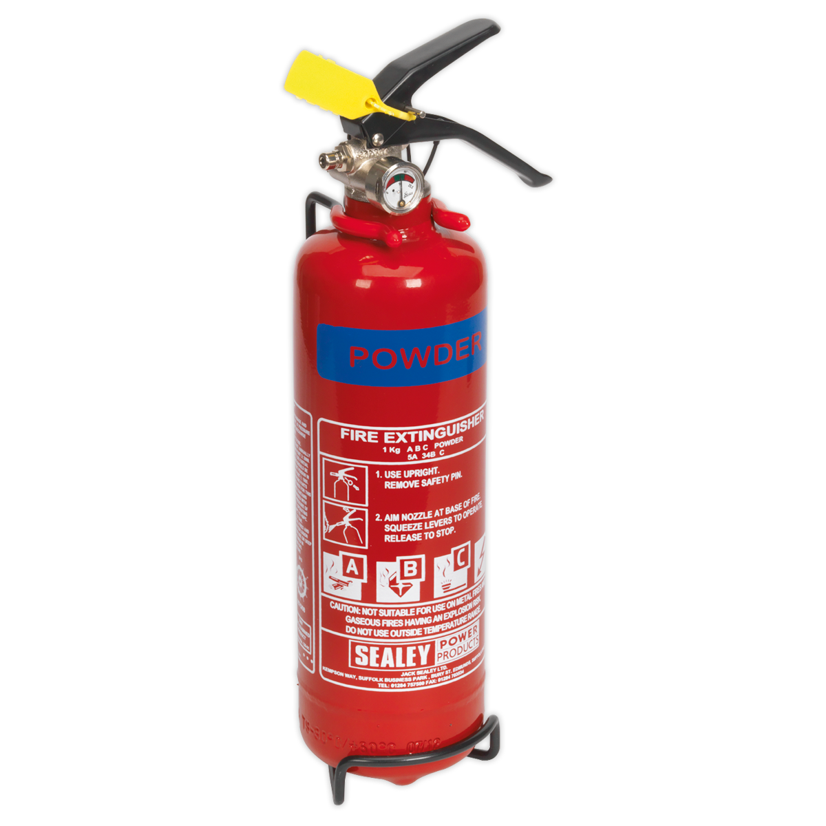 Sealey SDPE01 1kg Dry Powder Fire Extinguisher