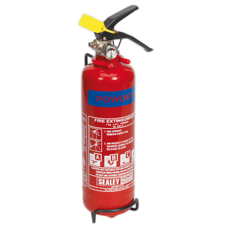 Sealey SDPE01 1kg Dry Powder Fire Extinguisher