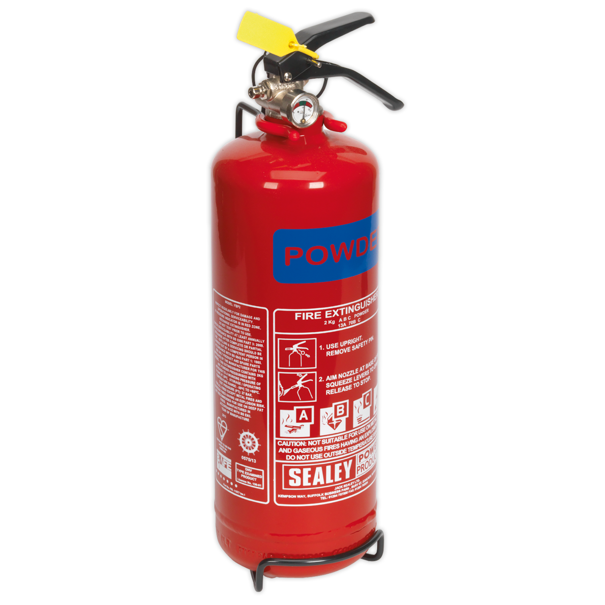 Sealey SDPE02 2kg Dry Powder Fire Extinguisher