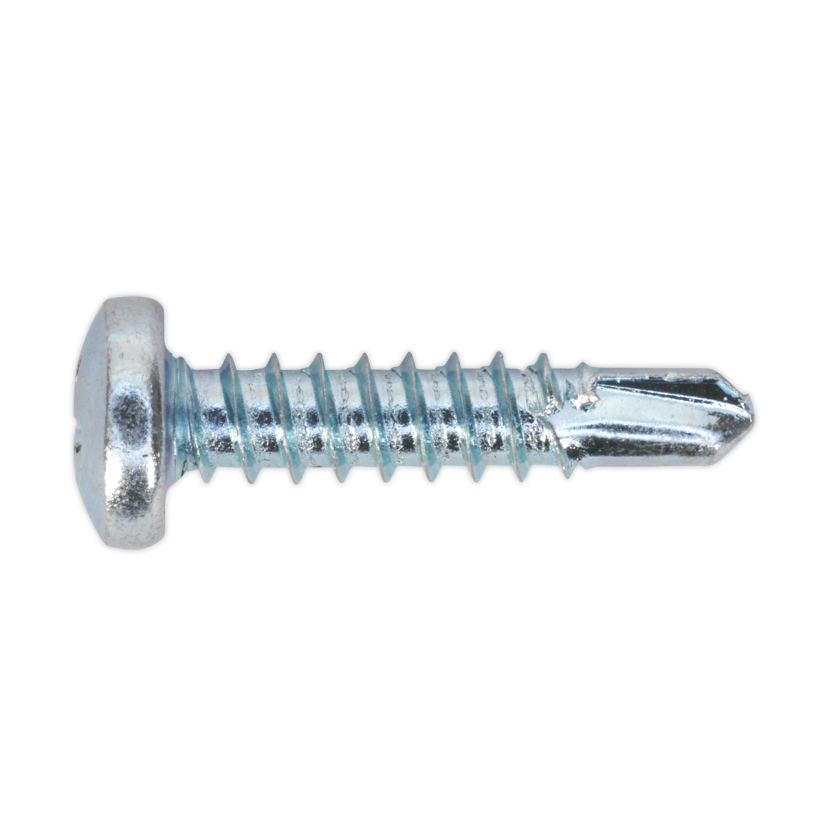 Sealey SDPH4219 M4.2 x 19mm Zinc Plated Self Drilling Pan Head Phillips Screw - Pack of 100