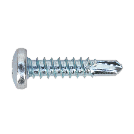 Sealey SDPH4219 M4.2 x 19mm Zinc Plated Self Drilling Pan Head Phillips Screw - Pack of 100
