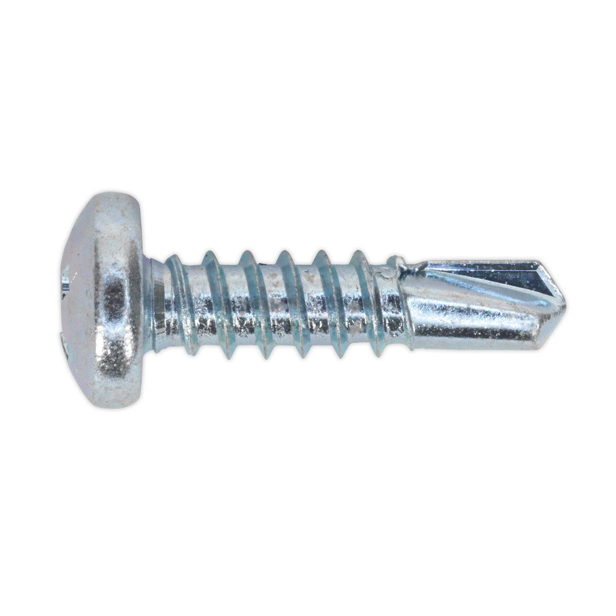 Sealey SDPH4819 M4.8 x 19mm Zinc Plated Self Drilling Pan Head Phillips Screw - Pack of 100