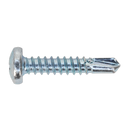 Sealey SDPH4825 M4.8 x 25mm Zinc Plated Self Drilling Pan Head Phillips Screw - Pack of 100