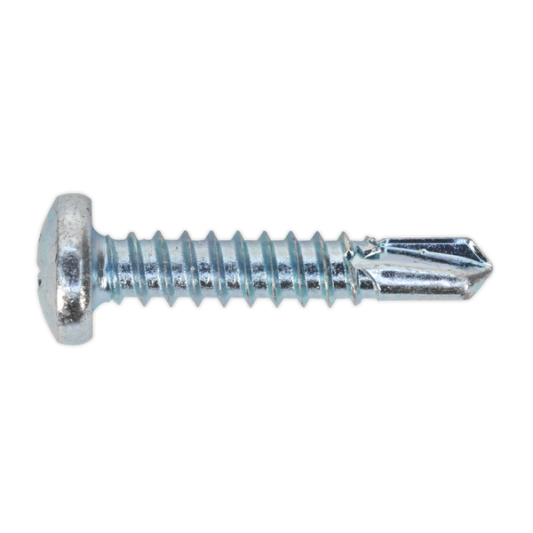 Sealey SDPH4825 M4.8 x 25mm Zinc Plated Self Drilling Pan Head Phillips Screw - Pack of 100