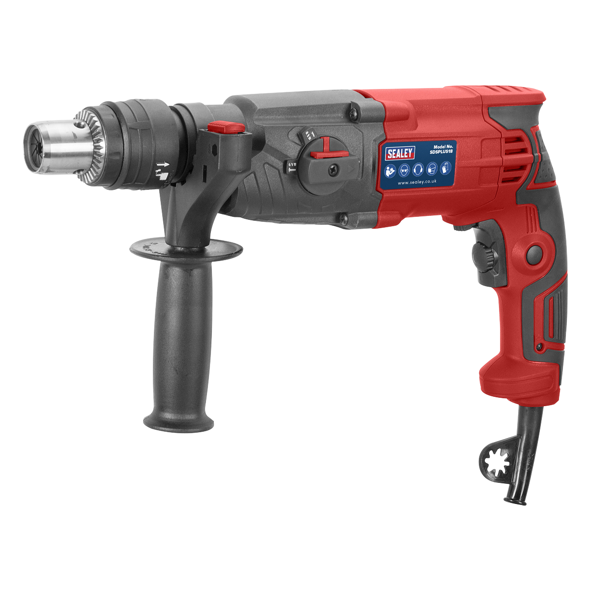 Sealey SDSPLUS18 18mm SDS Plus Rotary Hammer Drill 750W/230V