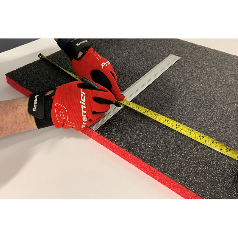 Sealey SF30R 1200 x 550 x 30mm Easy Peel Shadow Foam Red/Black