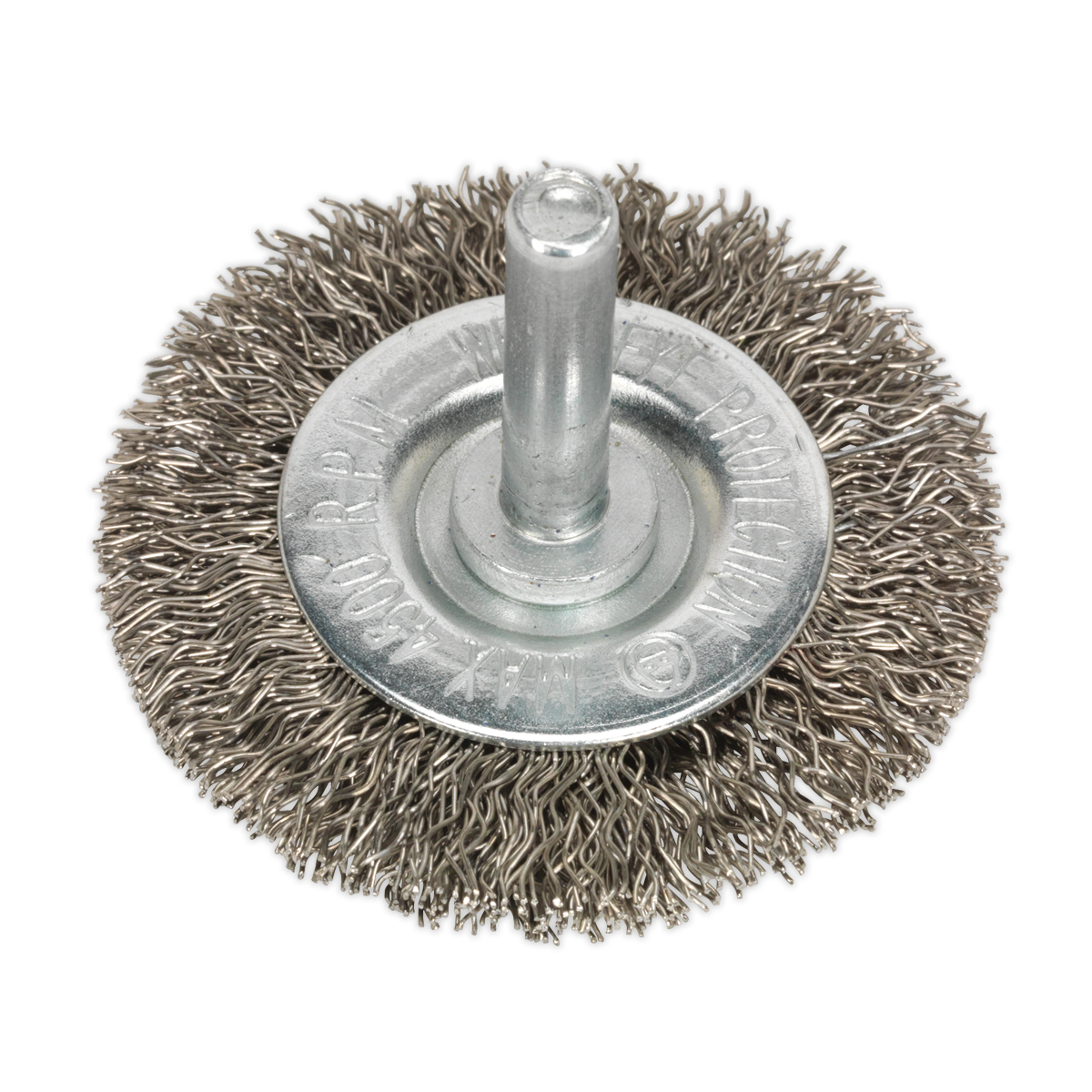 Sealey SFBS50 50mm Flat Wire Brush 6mm Shaft