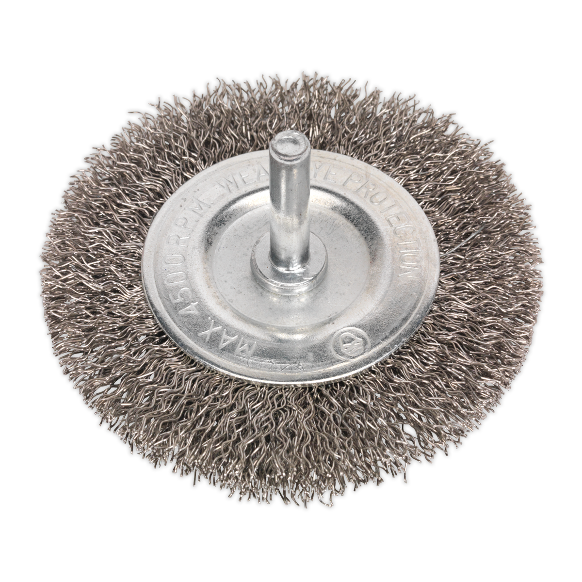 Sealey SFBS75 75mm Flat Wire Brush 6mm Shaft