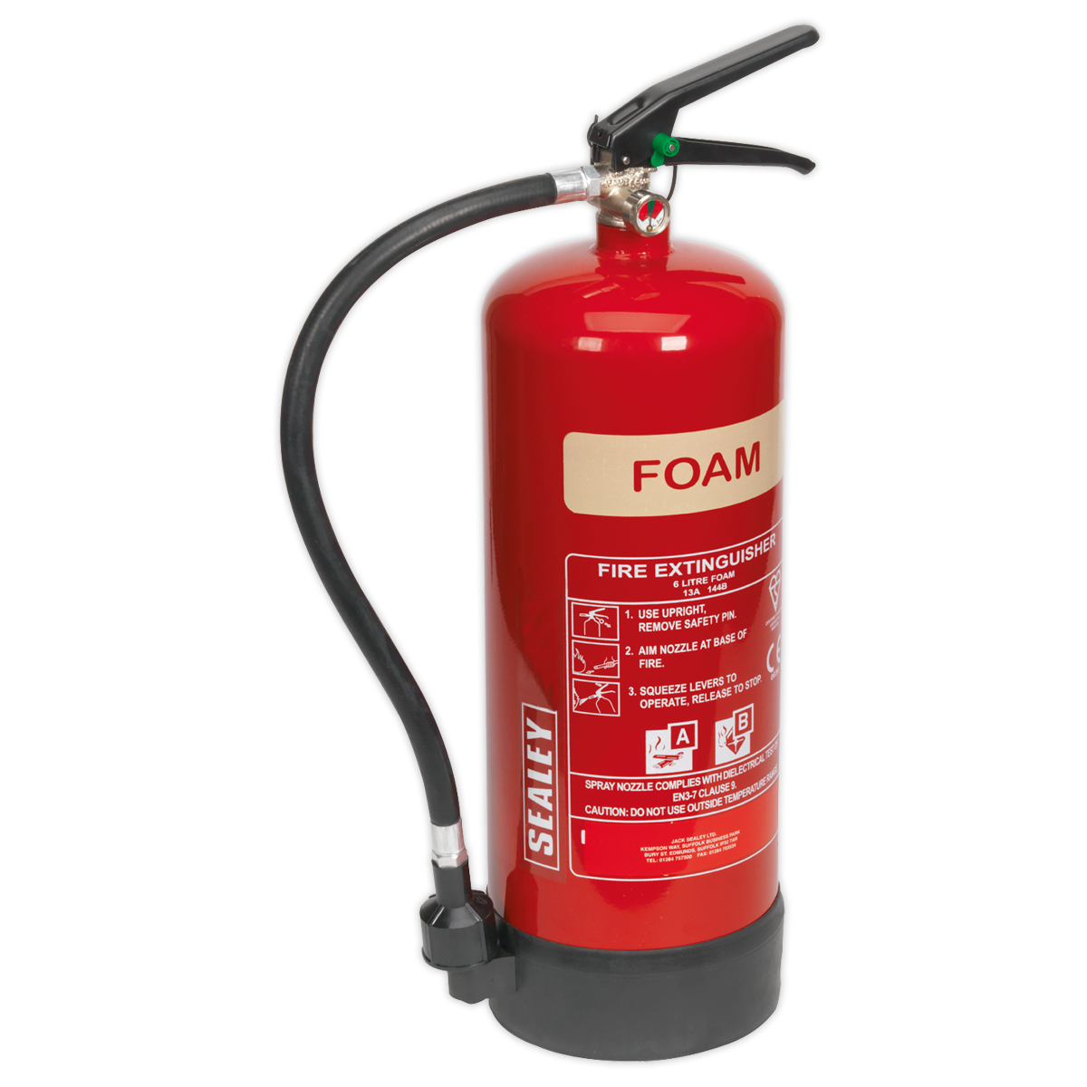 Sealey SFE06 6L Foam Fire Extinguisher
