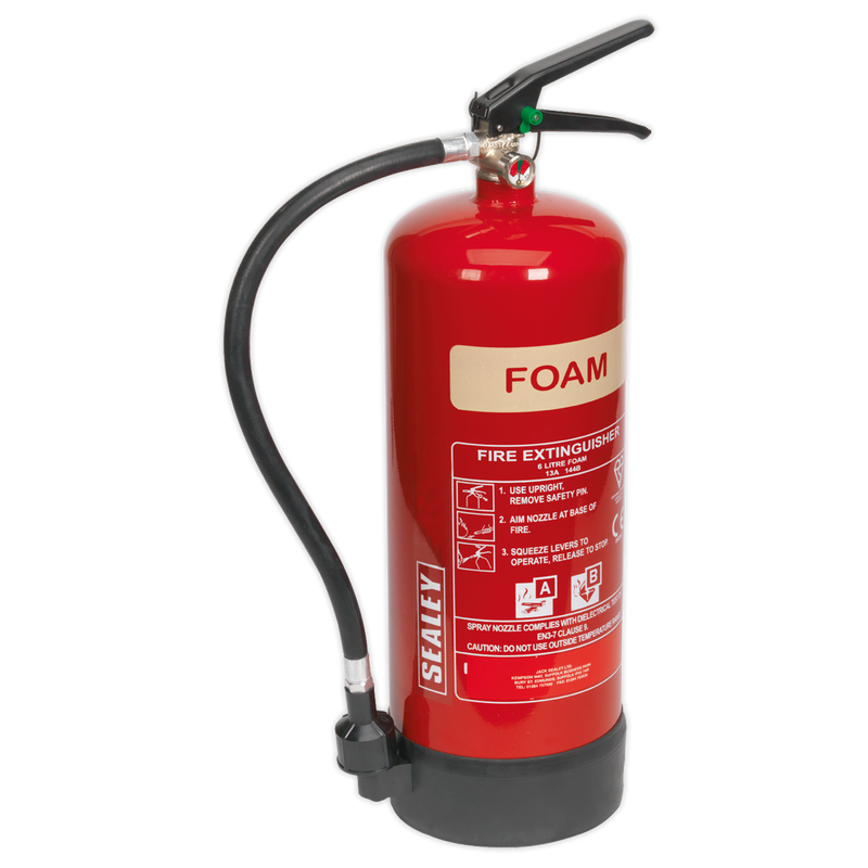 Sealey SFE06 6L Foam Fire Extinguisher