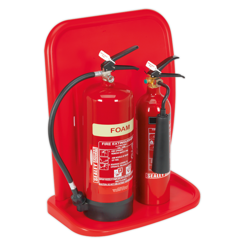 Sealey SFEH02 Fire Extinguisher Stand - Double