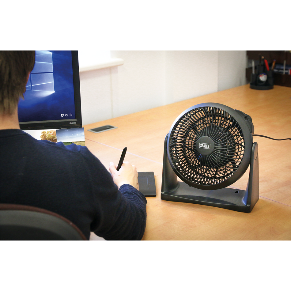 Sealey SFF08 8" 3-Speed Desk/Floor Fan