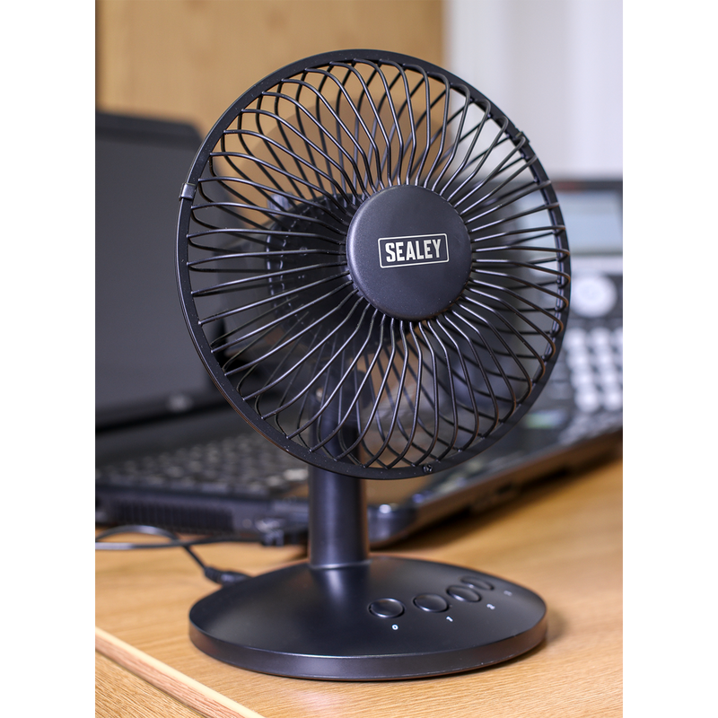 Sealey SFF6USB 6" Oscillating USB Desk Fan