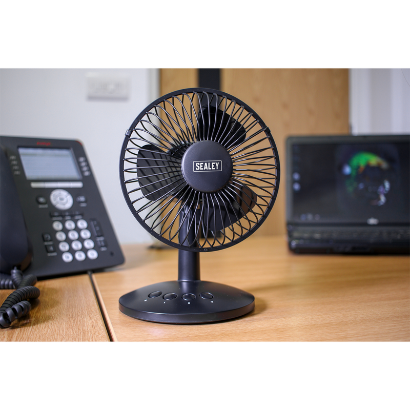 Sealey SFF6USB 6" Oscillating USB Desk Fan
