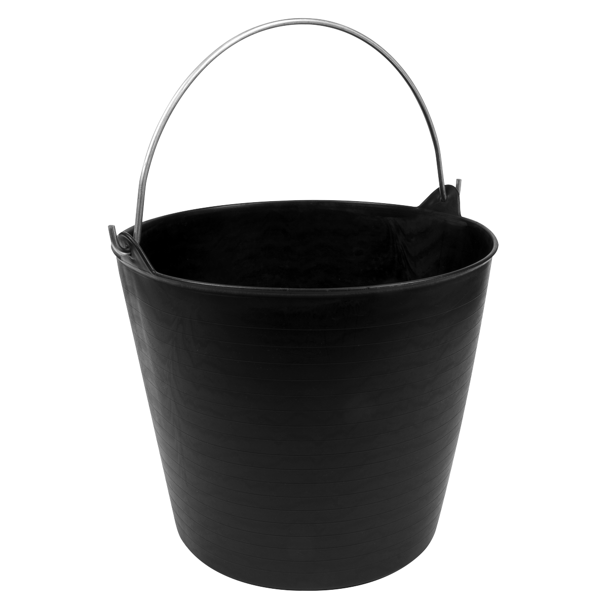 Sealey SFT26H 26L Heavy-Duty Flexi Tub with Metal Handle - Black