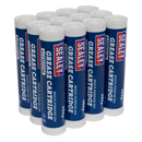 Sealey SGC12 400g EP2 Lithium Grease Cartridge - Pack of 12