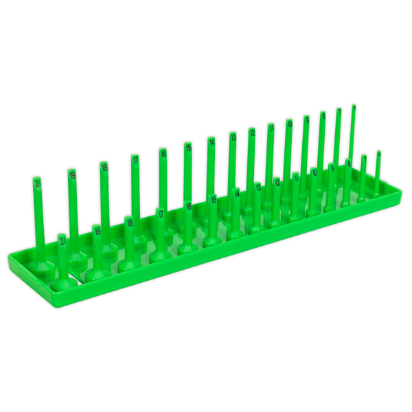 Sealey SH3815HV 3/8"Sq Drive Socket Holder 6-21mm - Hi-Vis Green