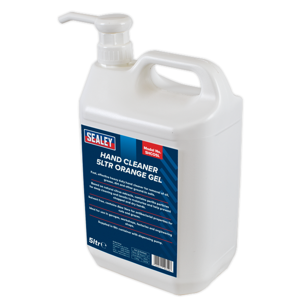Sealey SHCO5L 5L Heavy-Duty Hand Cleaner Orange Gel