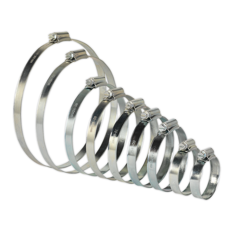 Sealey SHCS2 26pc Zinc Plated Hose Clip Assortment 44-160mm