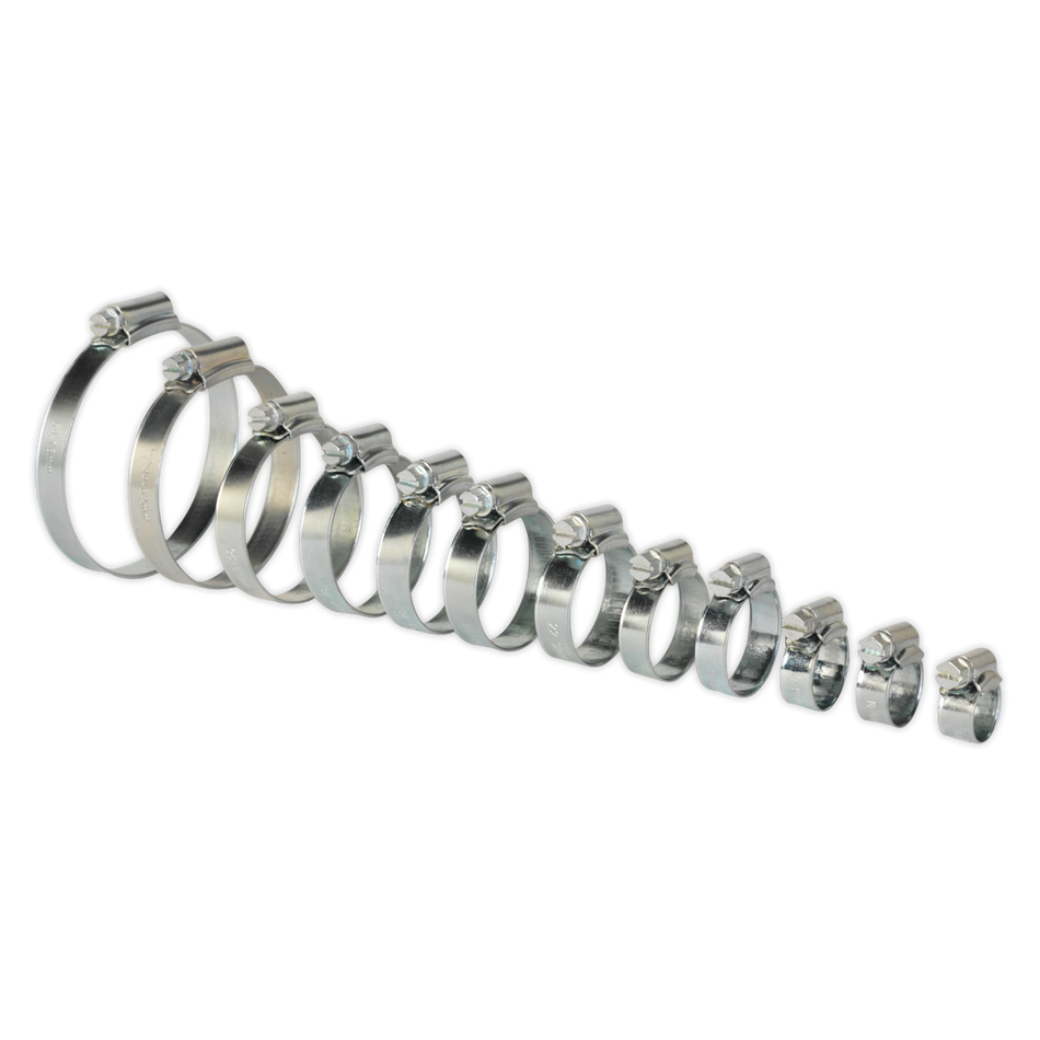 Sealey SHCS3 85pc Zinc Plated Hose Clip Assortment 8-57mm