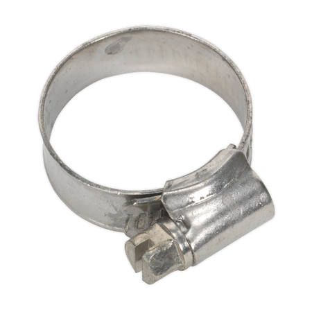 Sealey SHCSS0 16-27mm Stainless Steel Hose Clip - Pack of 10