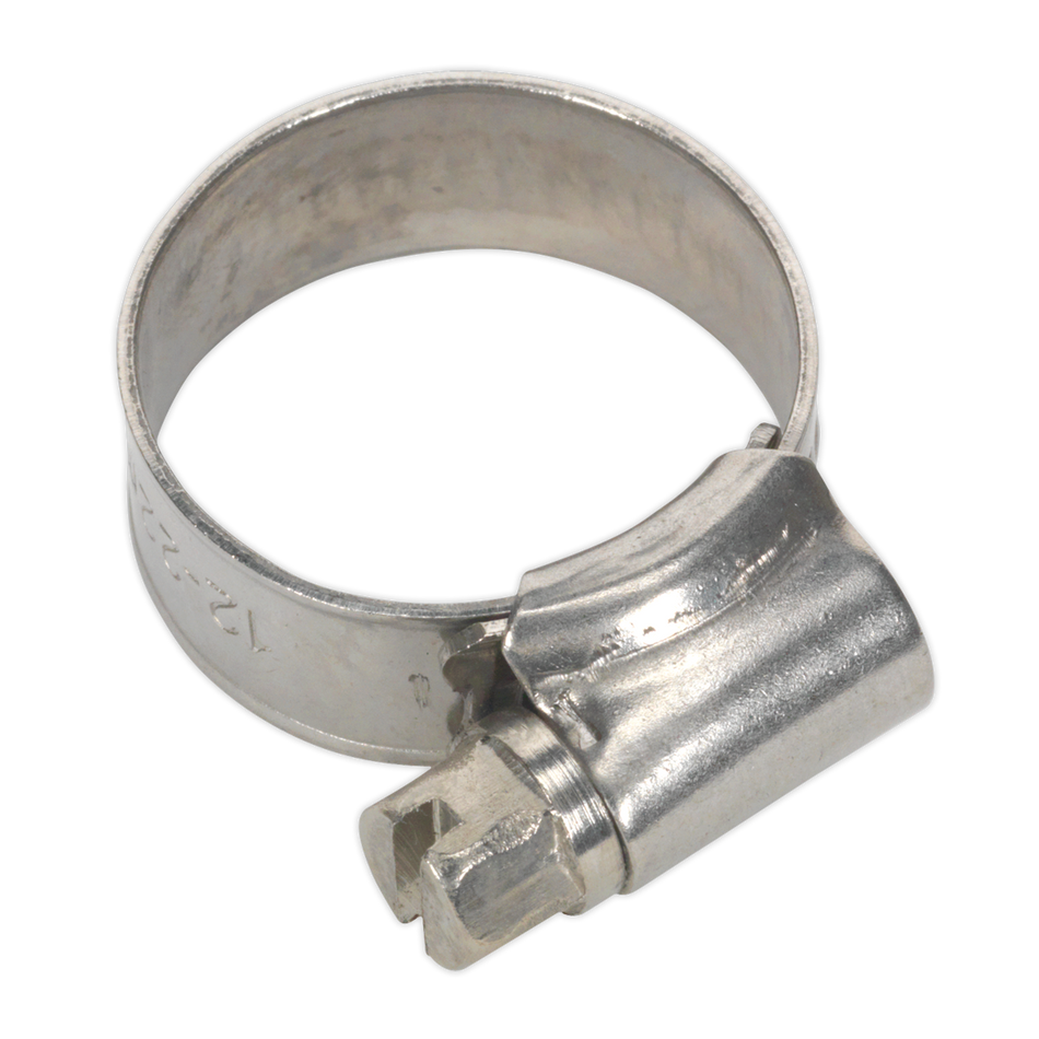 Sealey SHCSS00 16-22mm Stainless Steel Hose Clip - Pack of 10