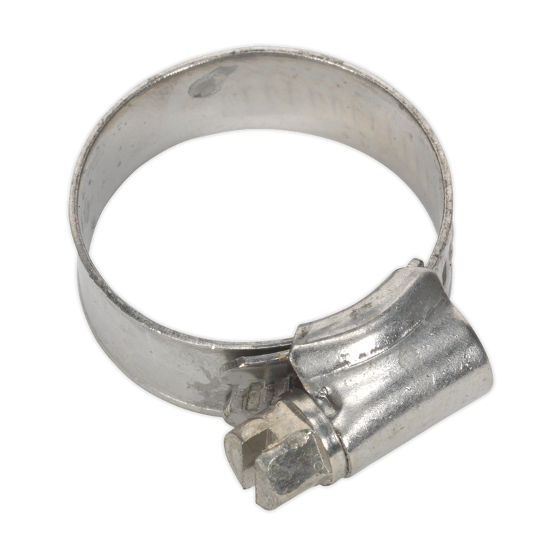Sealey SHCSS0 16-27mm Stainless Steel Hose Clip - Pack of 10