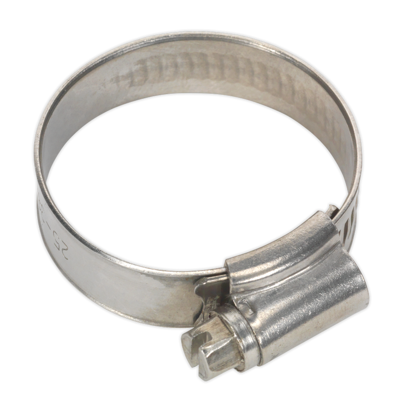 Sealey SHCSS1A 25-38mm Stainless Steel Hose Clip - Pack of 10