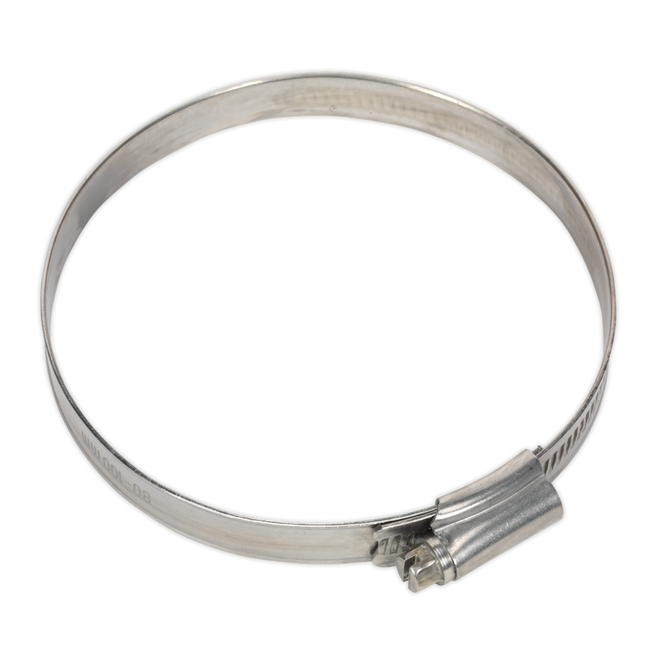 Sealey SHCSS4 80-100mm Stainless Steel Hose Clip - Pack of 5