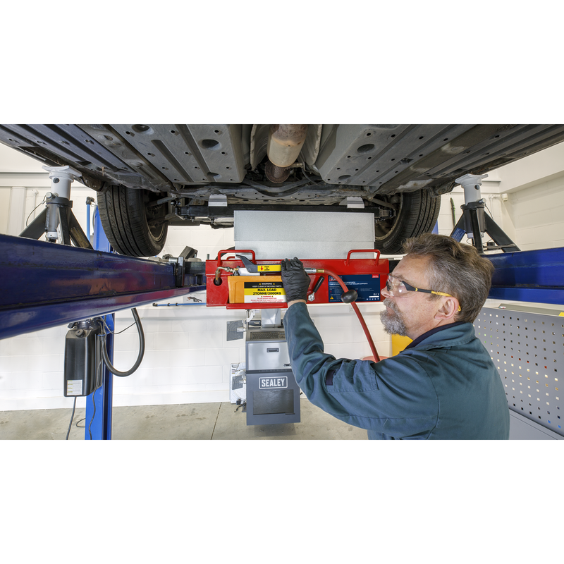 Sealey SJBEX200A 2tonne Air Jacking Beam with 1.6m Extending Arms & Flat Roller Supports
