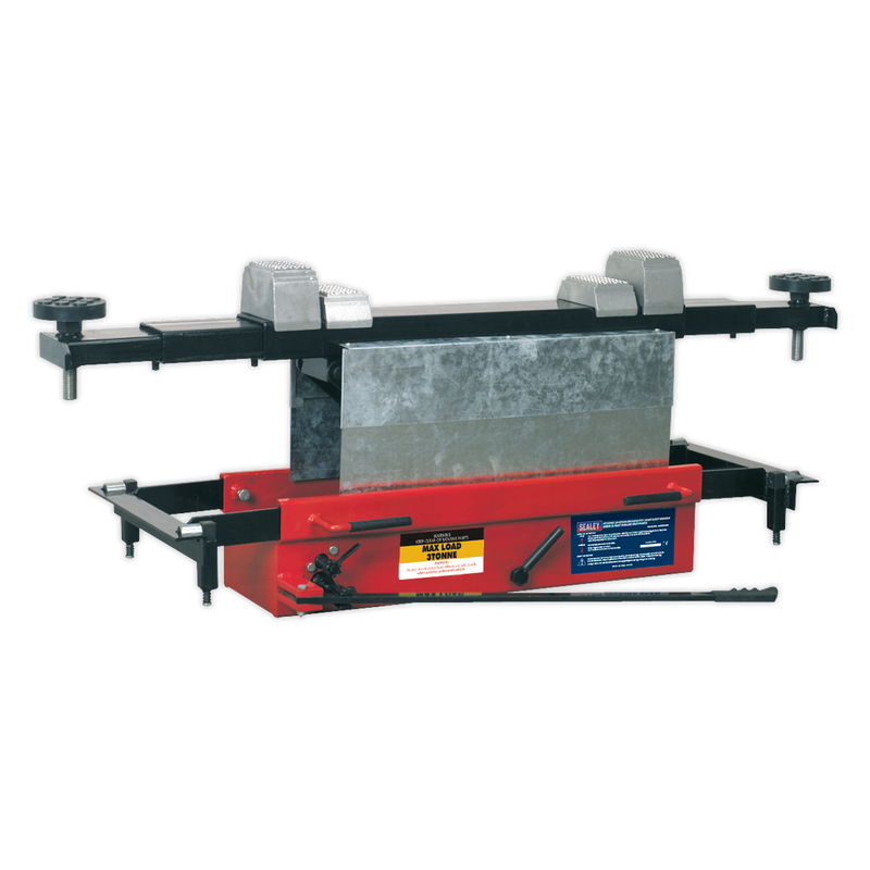 Sealey SJBEX300 3tonne Jacking Beam with 1.6m Extending Arms & Flat Roller Supports