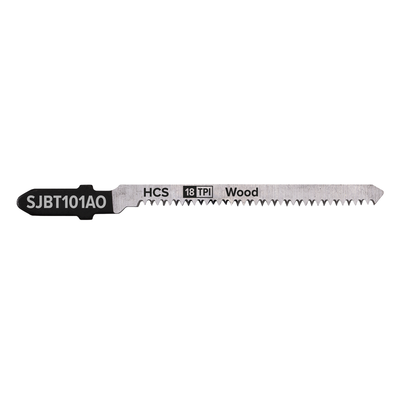 Sealey SJBT101AO 83mm 18tpi Jigsaw Blade Hard Wood - Pack of 5