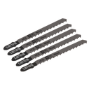 Sealey SJBT101B 100mm 10tpi Jigsaw Blade Hard Wood - Pack of 5