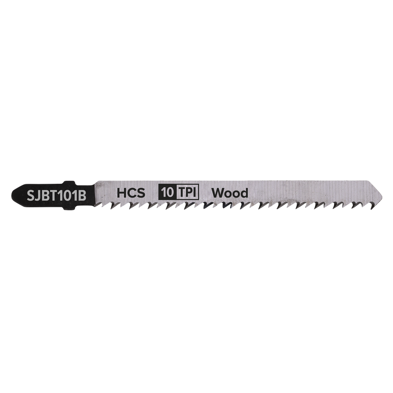 Sealey SJBT101B 100mm 10tpi Jigsaw Blade Hard Wood - Pack of 5
