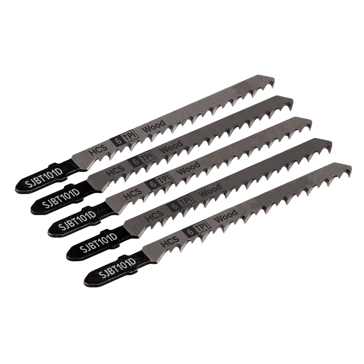 Sealey SJBT101D 100mm 6tpi Jigsaw Blade Hard Wood - Pack of 5