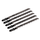 Sealey SJBT101D 100mm 6tpi Jigsaw Blade Hard Wood - Pack of 5