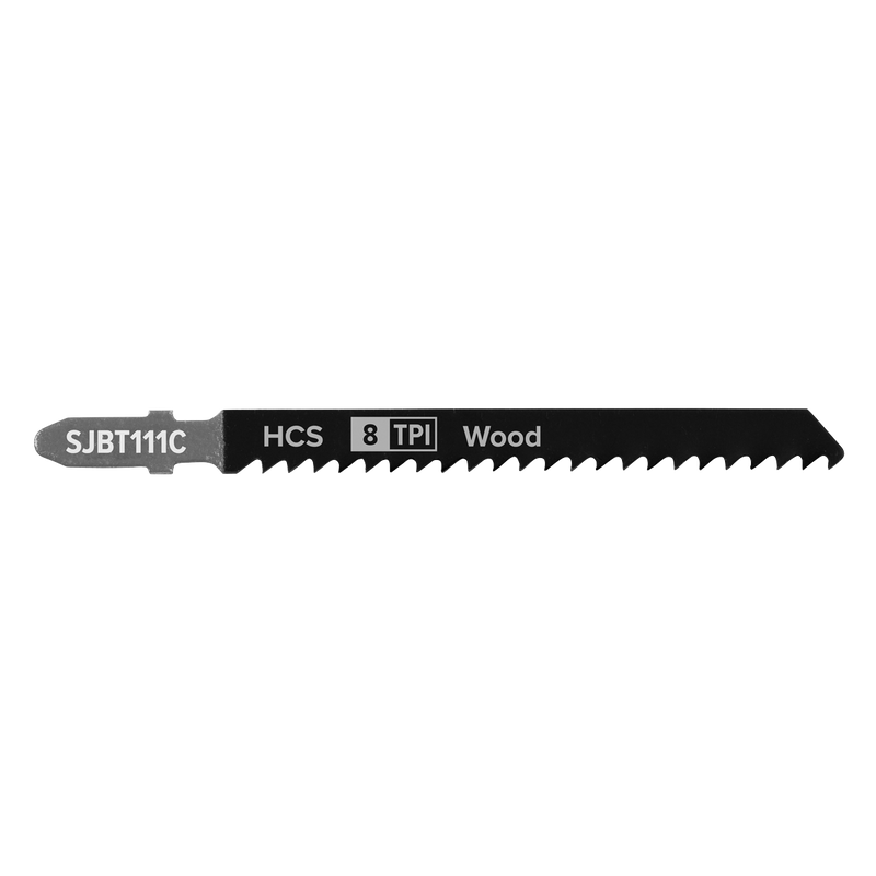 Sealey SJBT111C 100mm 8tpi Jigsaw Blade General Wood - Pack of 5