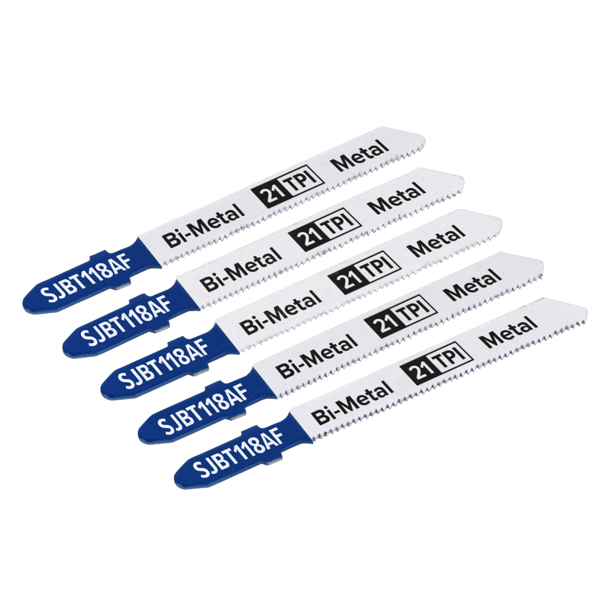Sealey SJBT118AF 75mm 21tpi Jigsaw Blade Metal - Pack of 5