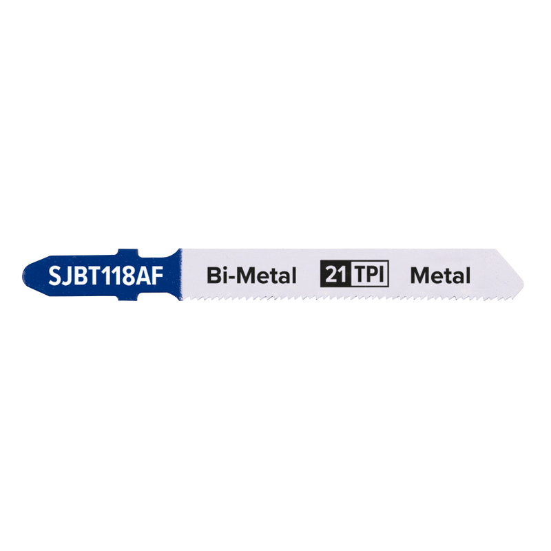 Sealey SJBT118AF 75mm 21tpi Jigsaw Blade Metal - Pack of 5